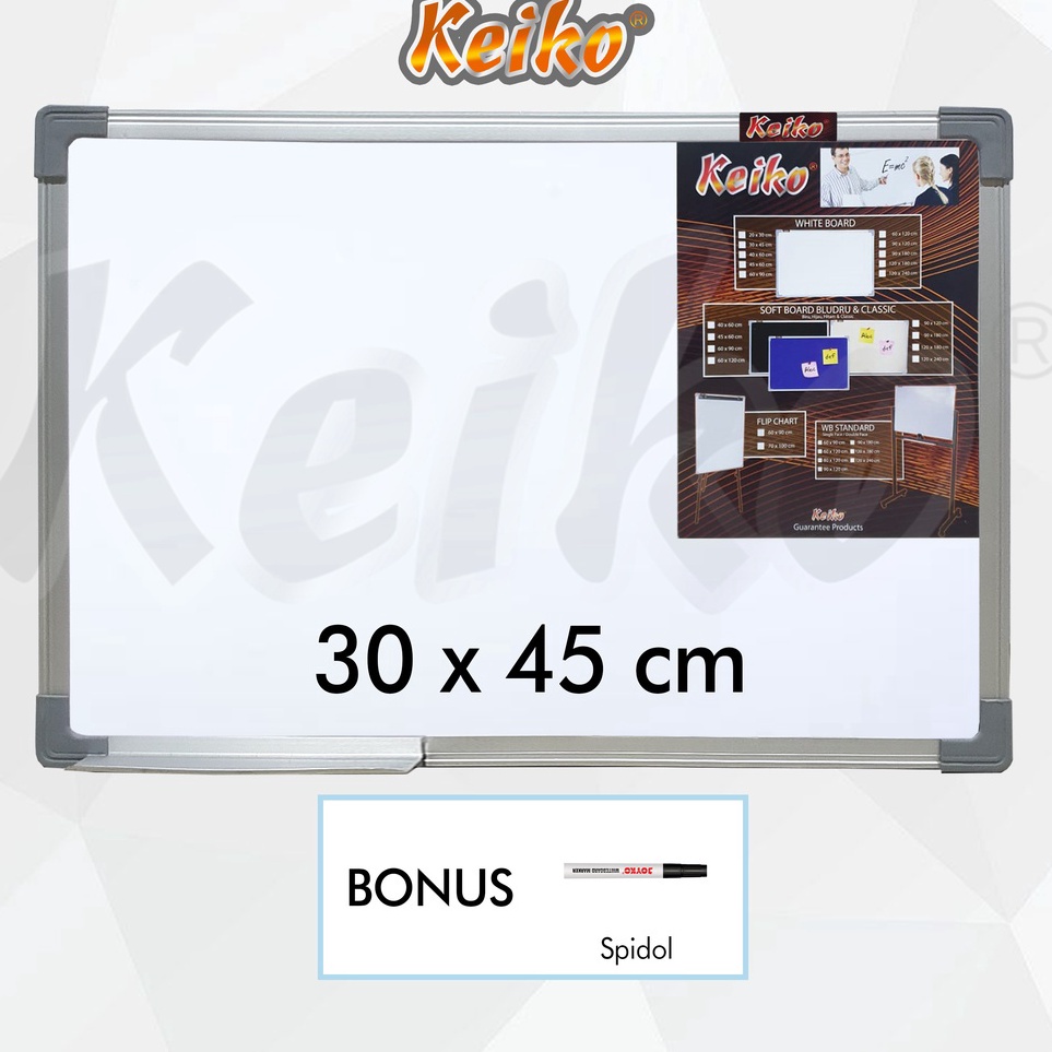 

Papan Tulis Whiteboard White Board Gantung Single Face Keiko 3 x 45 cm