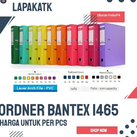 

Jual BANTEX ORDNER F4 1465 ORDNER FOLIO BANTEX PUNGG 7 CM