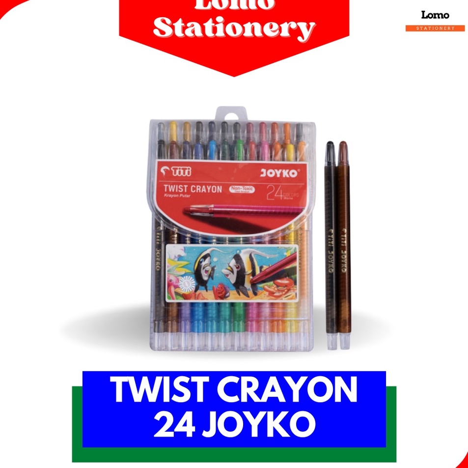 

Gaya Krayon Putar Joyko TWCR24S 24 Warna