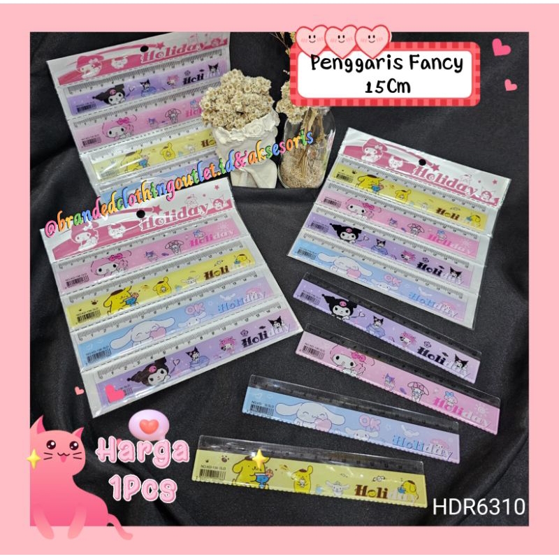 

PENGGARIS FANCY 15CM IMPORT / PENGGARIS KARAKTER SANRIO / GARISAN MIKA LUCU / SANRIO CUTE RULER / HDR6310