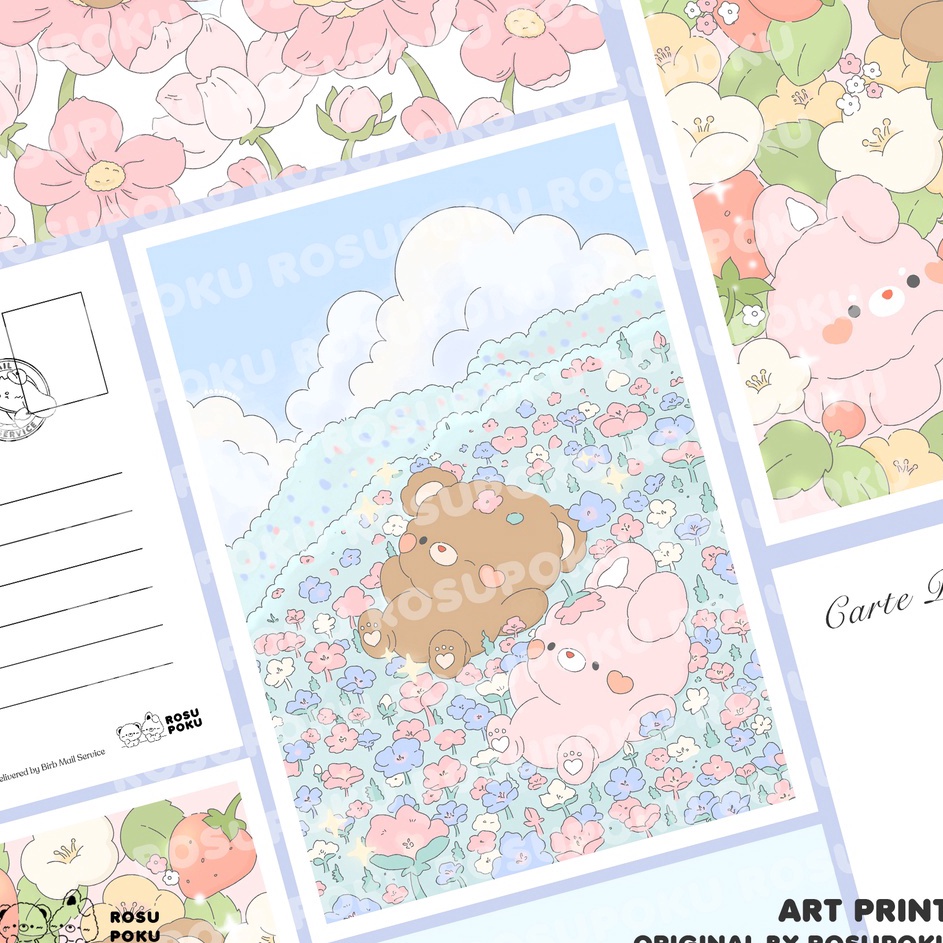 

Sale Rosupoku Art PrintPost Card Floral Theme