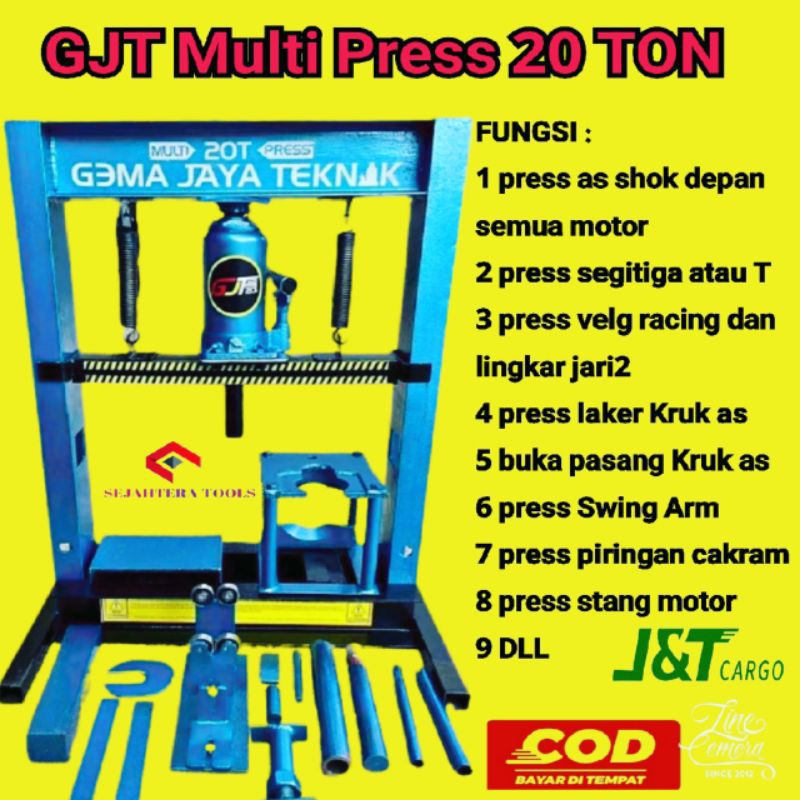 Alat Press Multifungsi TERMURAH pres velg pelek motor press segitiga press as shock depan semua moto