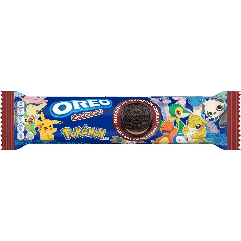 

Oreo X Pokemon Special Edition | Biskuit 119.6G 165.6G Coklat Vanila Strawberry Blueberry Ice Cream Chocolate Banana Pokemon Pikachu Mew Bulbasaur Squirtle Charmander Dratini