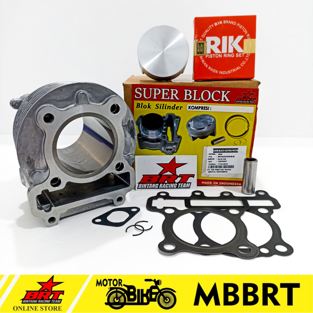 BLOK BORE UP BRT MIO SPORTY MIO SMILE MIO SOUL LAMA NOUVO 58 MM CAST IRON
