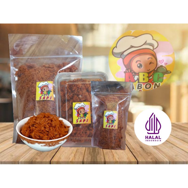 

ABON ABC KHAS SUKABUMI 100% daging asli Sapi Tuna Ayam | 100gr | Halal |Dijamin bikin ketagihan