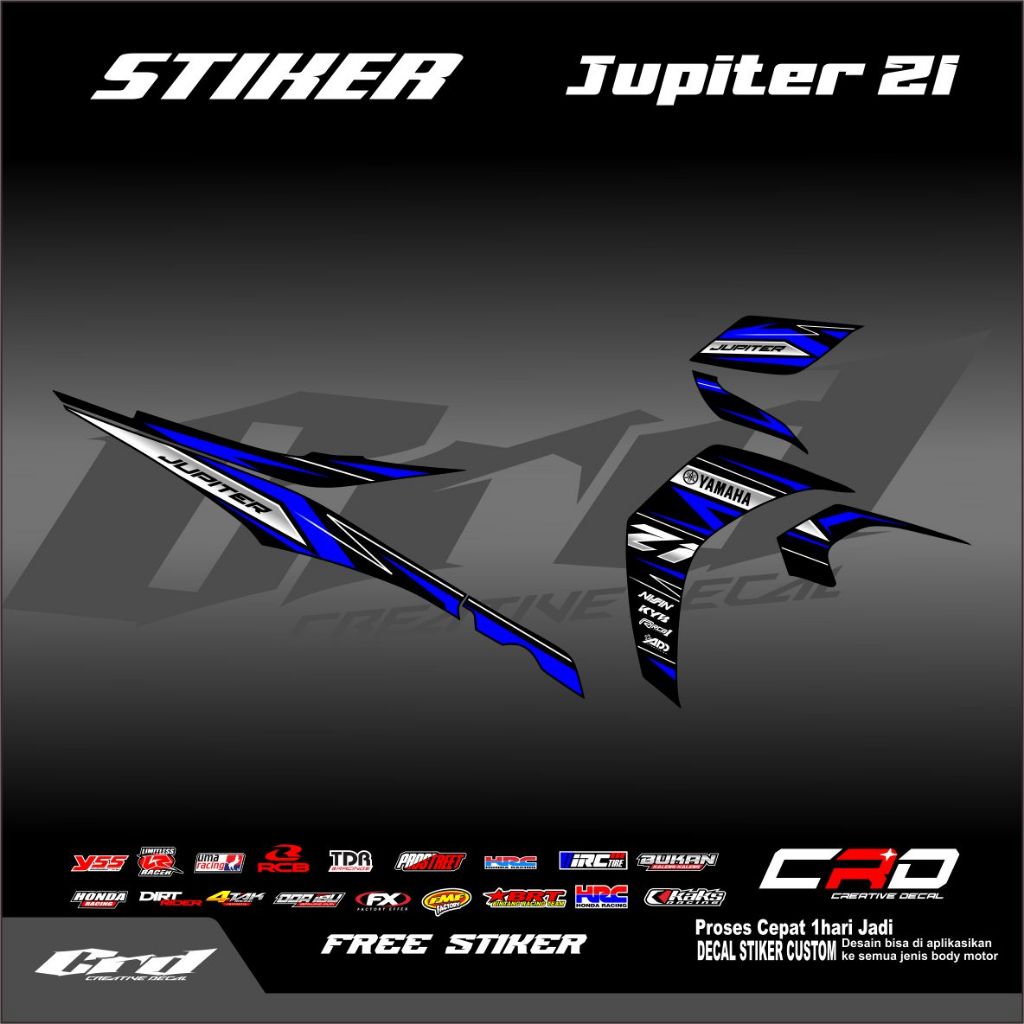 STIKER STRIPING VARIASI JUPITER Z1 - STIKER MOTOR JUPITER Z1 | STIKER JUPITER Z BURHAN | JUPITER Z R