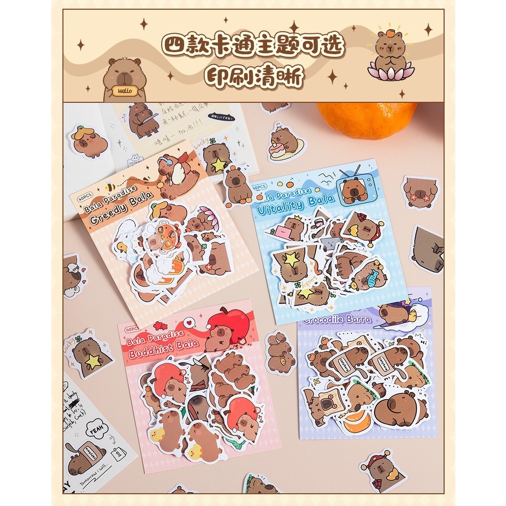 

Stiker Pack Capybara Bahan Kertas Stiker Decor Stiker Kertas Capybara Dekor Buku Diary YZ001