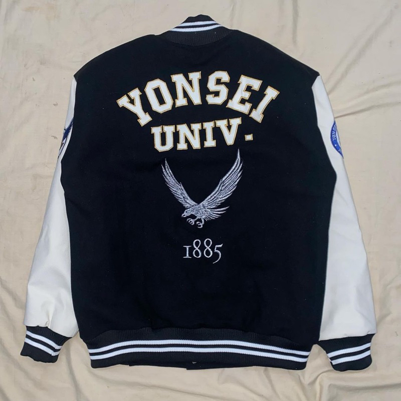 TERBARU varsity univ leather yonsei yonhee university jaket wanita pria