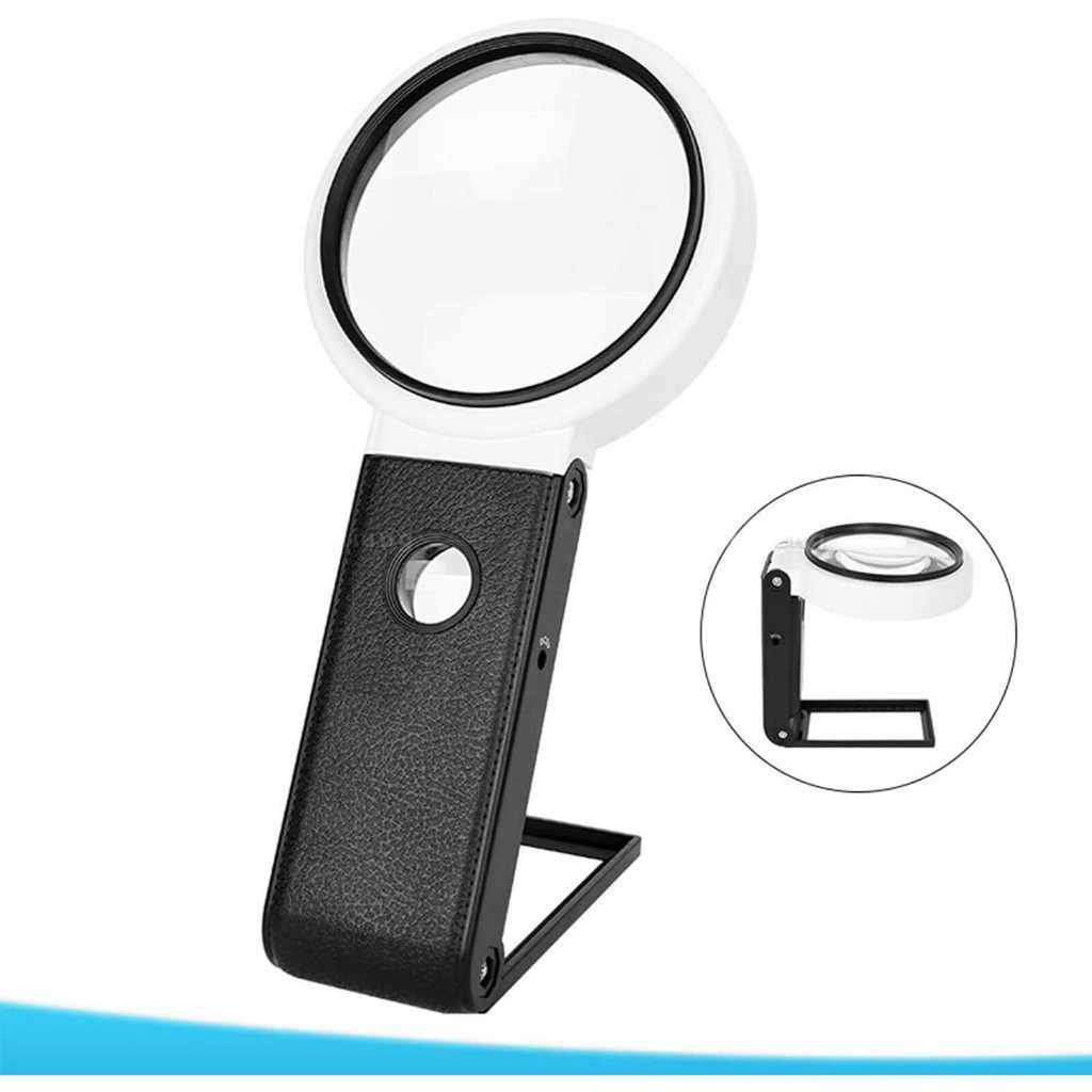 

Kaca Pembesar Lipat Foldable Magnifying Glass with 30 LED 80mm