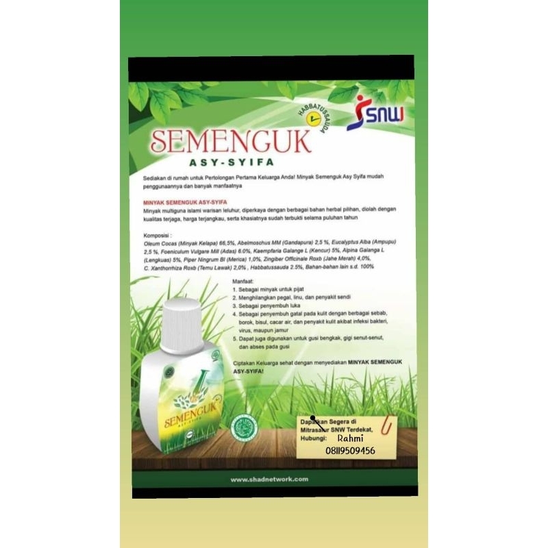 Minyak semenguk asy syifa