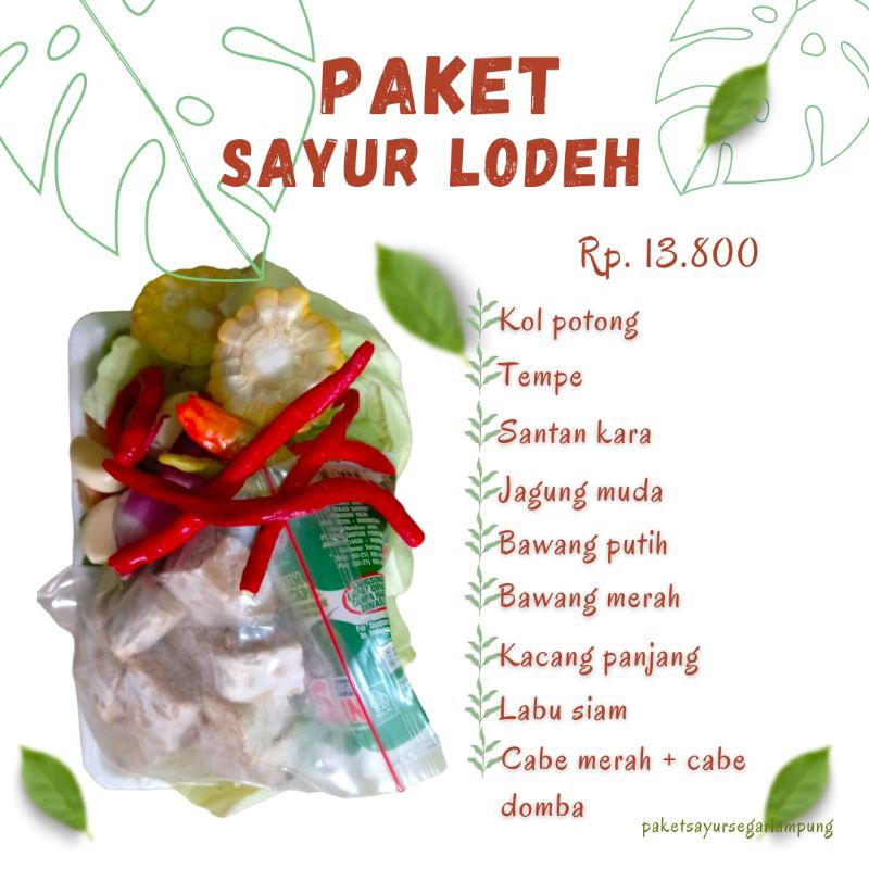 

(paket sayur) paket sayur lodeh