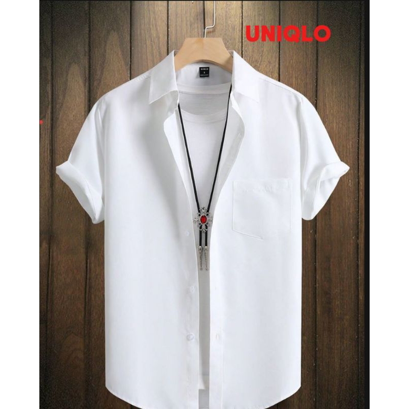 KEMEJA lengan PENDEK pria UNIQLO ||Kemeja pria lengan pendek casual