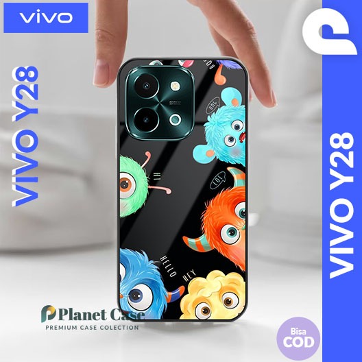 Case Vivo Y28 Casing Pelindung Body dan Kamera Vivo Y28 Softcase Karakter Y28 Silikon Protection Viv