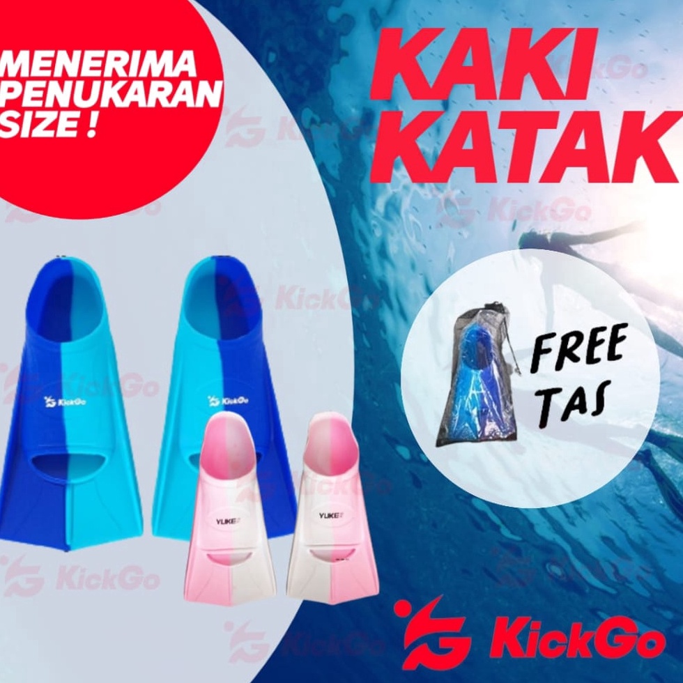KODE X43E KickGo Kaki Katak Renang Anak Kaki Katak Renang Fins Renang Anak Fins Berenang Fin Diving 