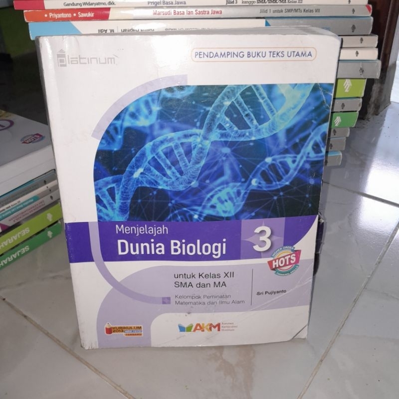 ORIGINAL BEKAS PRELOVE BUKU SEKOLAH MENJELAJAH DUNIA BIOLOGI UNTUK KELAS XII 12 DUA BELAS 3 SMA/MA -