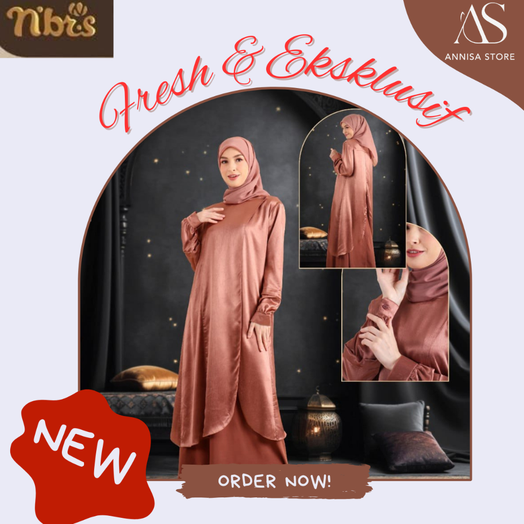 BAJU DRESS GAMIS JUMBO WANITA REMAJA NIBRAS BELYN CARAMEL / BAJU GAMIS WANITA REMAJA  FRESH, YOUNGER