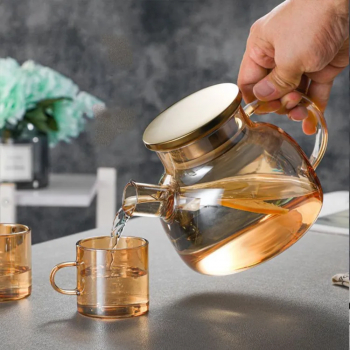ST-023 TEKO KACA TEH TAHAN PANAS 1LITER / TEKO KACA TEH / TEKO KACA MINUMAN
