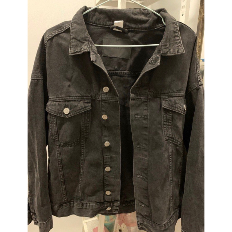 (preloved) H&M Jacket Jeans in snow black