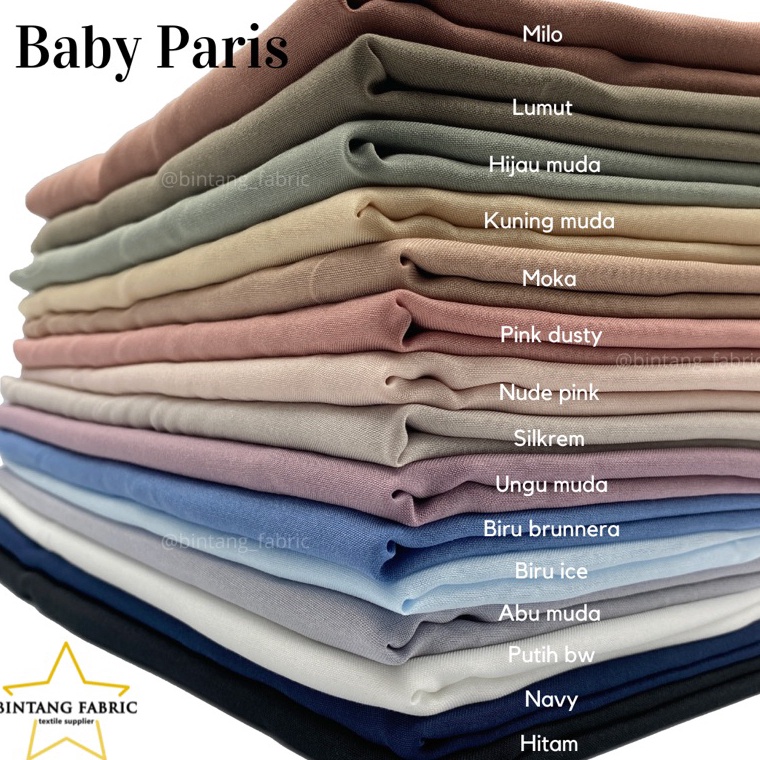 KODE K5I Bahan Kain Jilbab Baby Paris per 115 meter