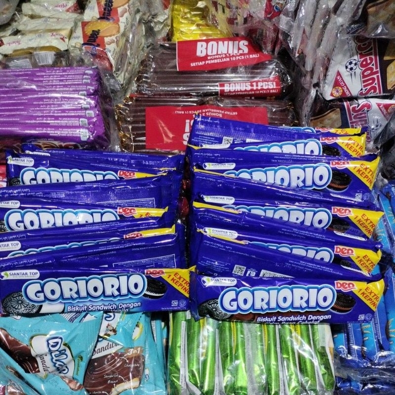 

GORIORIO KINI GRAM 240g harga 1 renteng isi 10pcs dua varian