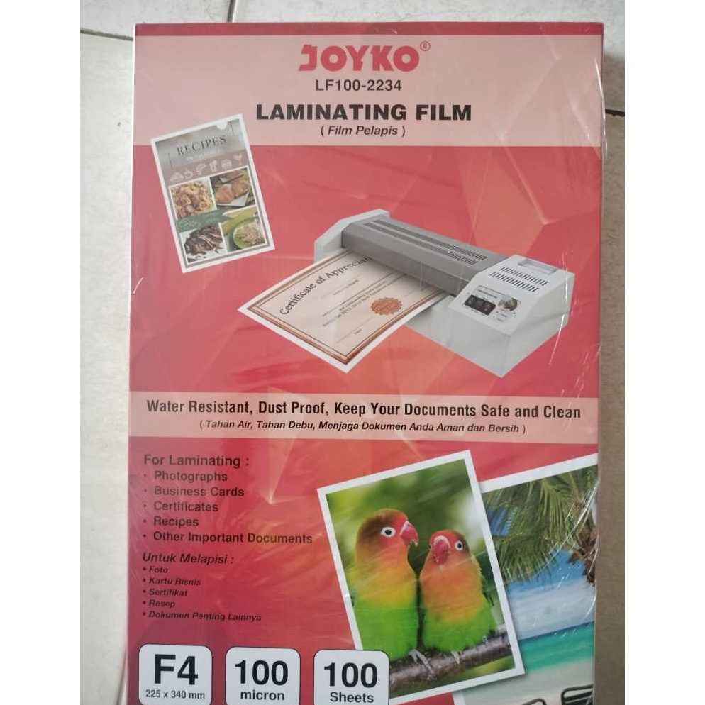 

KODE M8I Laminating Film F4 Plastik Laminating pouch JOYKO 8 Micron