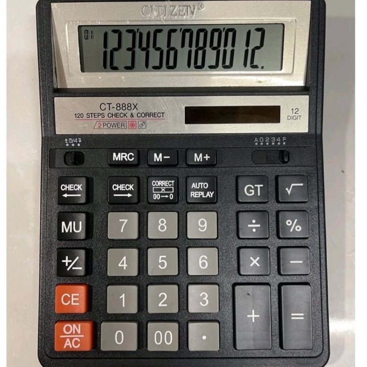 

Kalkulator 12digit CT888X 2powerSonar Ukuran JUMBO