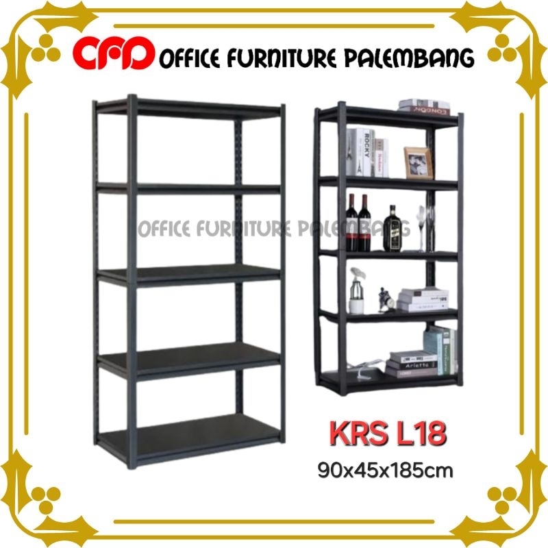 rak serbaguna besi KRS L18 rak laundry rak besi rak arsip kantor