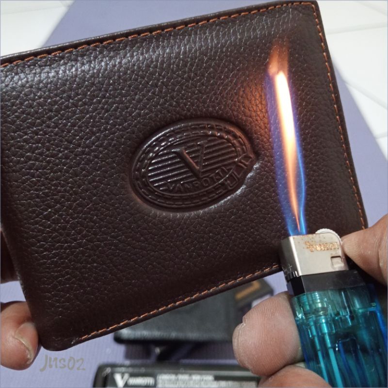 Dompet Pria Lipat Mini Kulit Asli/Dompet Kecil Kulit Asli Ramping Simple Minimalis