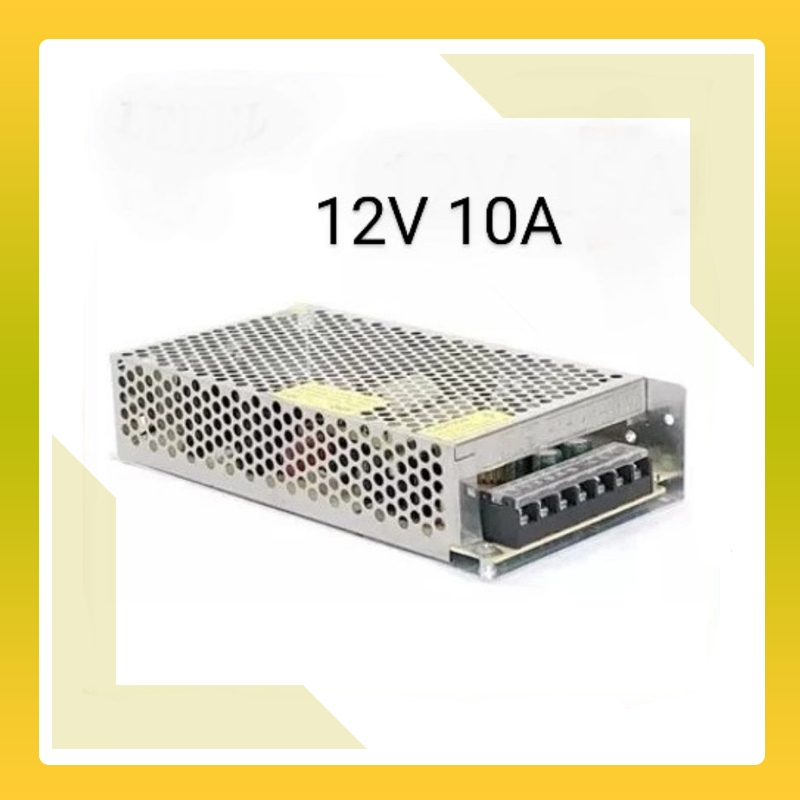 Adaptor Power Supply Trafo 12V 10A CCTV Radio LED Strip