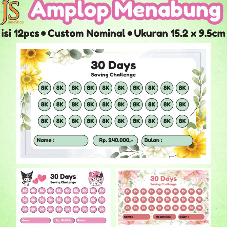 

Best Isi 12 Pcs Amplop Nabung Tantangan Menabung Aesthetic Amplop Savings Challenge Target Menabung