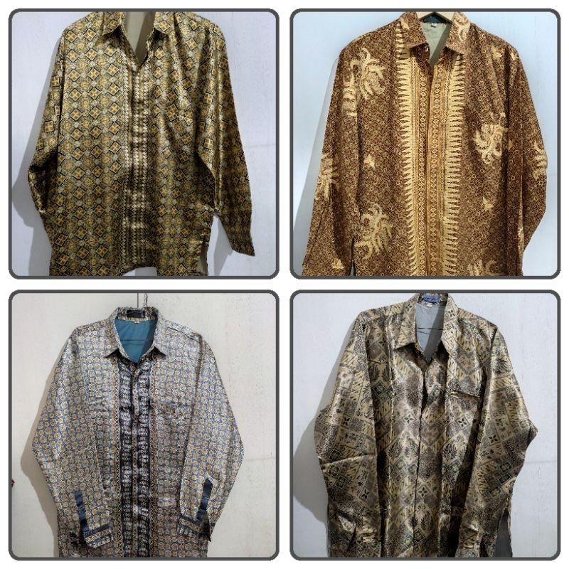Preloved Kemeja Batik Pria/Batik Satin/Batik Puring/Batik Second Hand [1]