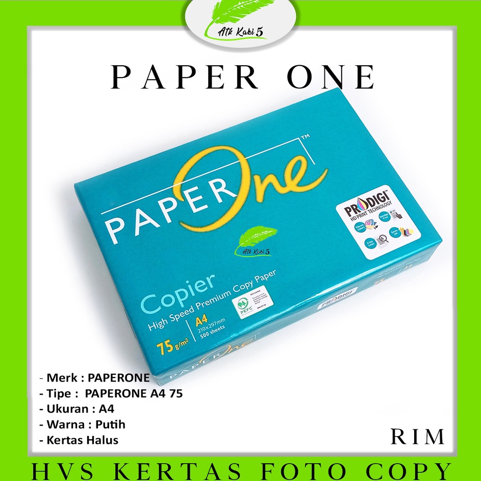 

Kirim Sekarang PAPER ONE Varian Kes Foto Copy HVS A4 RIM