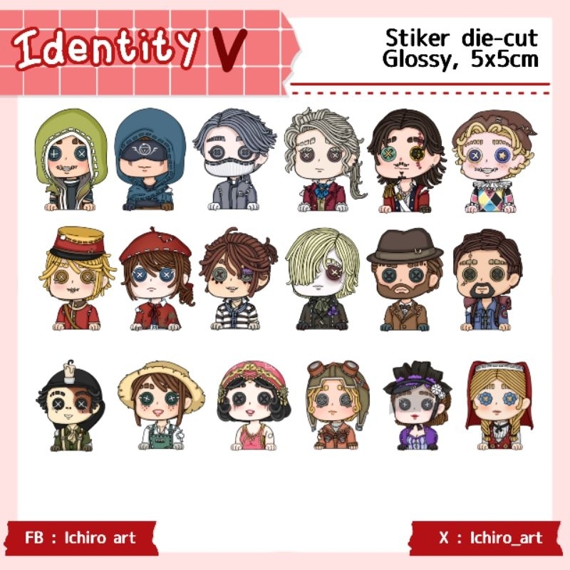 

Stiker Die-cut Identity V (Default costume)