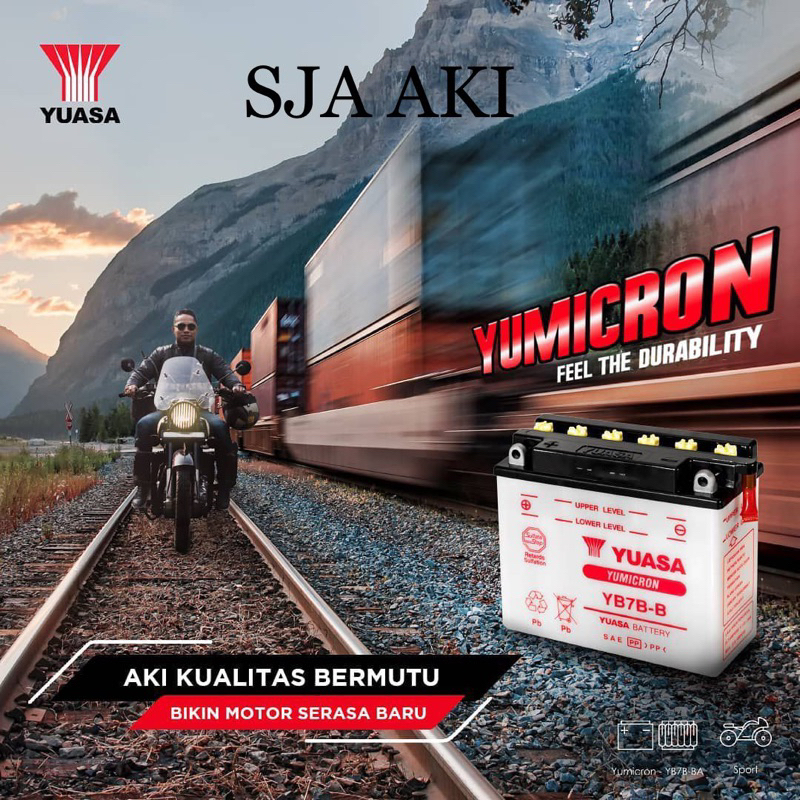 AKI MOTOR YUASA YB7B-B 100% ORIGINAL YUASA
