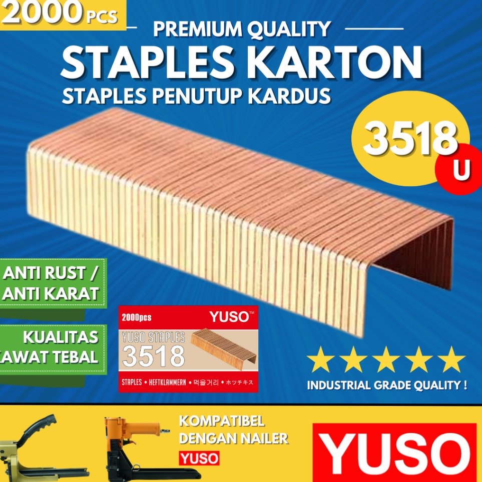 

Isi Staples Karton Kardus 3518 YUSO Carton Besar 3518U 18mm