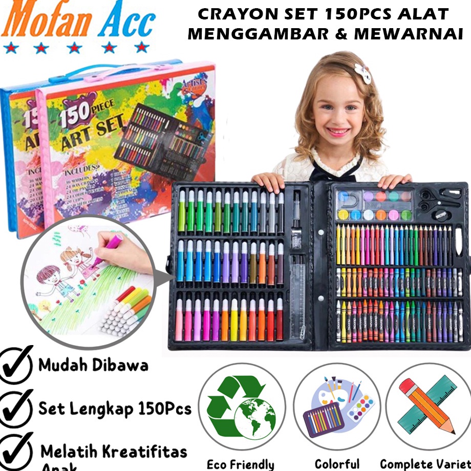 

Trendy Crayon Set 15pcs Pensil Warna Spidol Krayon Cat Air Minyak Kuas Palet Water Colors Alat Menggambar Mewarnai Melukis Isi 15 pcs Anak Anak Kit Art Supplies Painting Hadiah Kado Ulang Tahun Birthday Gift Pencil Colours Coloring Set Gambar Lukis