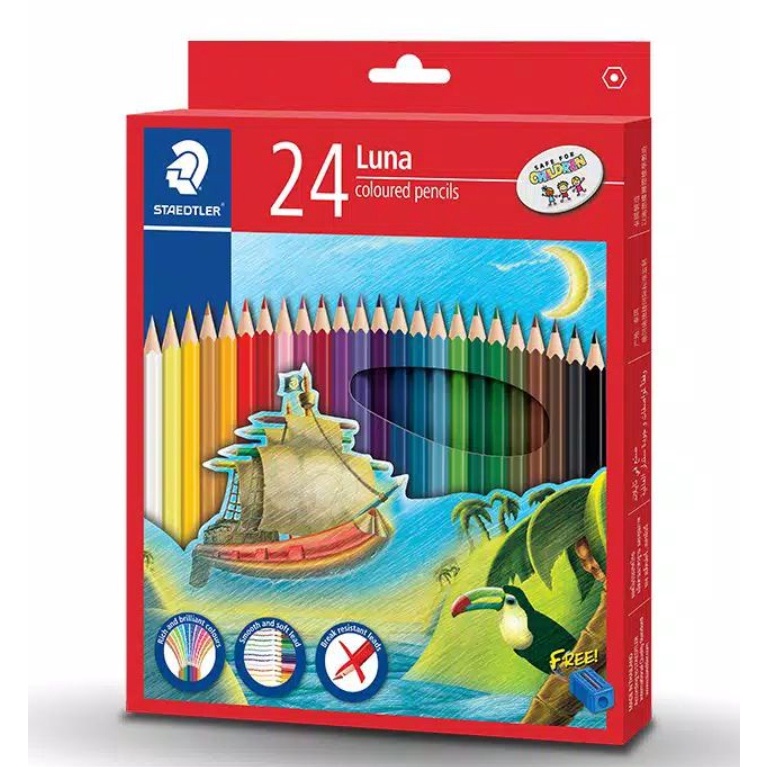 

Pensil Warna Staedtler Luna 24 Warna Classic Rautan