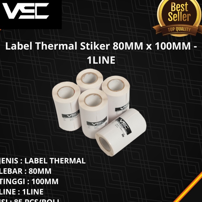 

Gaya LABEL THERMAL STIKER 8 x 1 mm STICKER DIRECT THERMAL 8x1 1 LINE