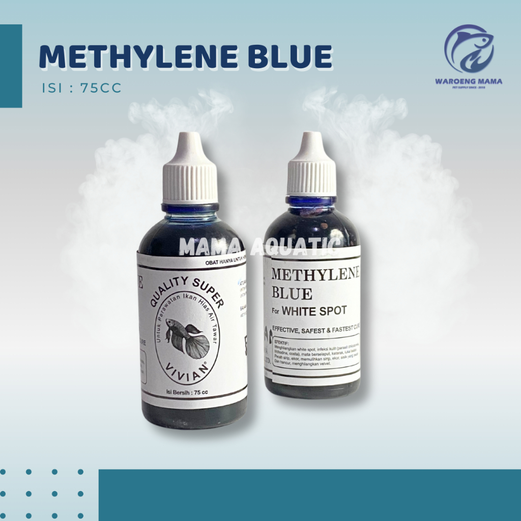 Obat Biru Vivian Blitz Icht 75cc Obat Anti Jamur White Spot Ikan Hias