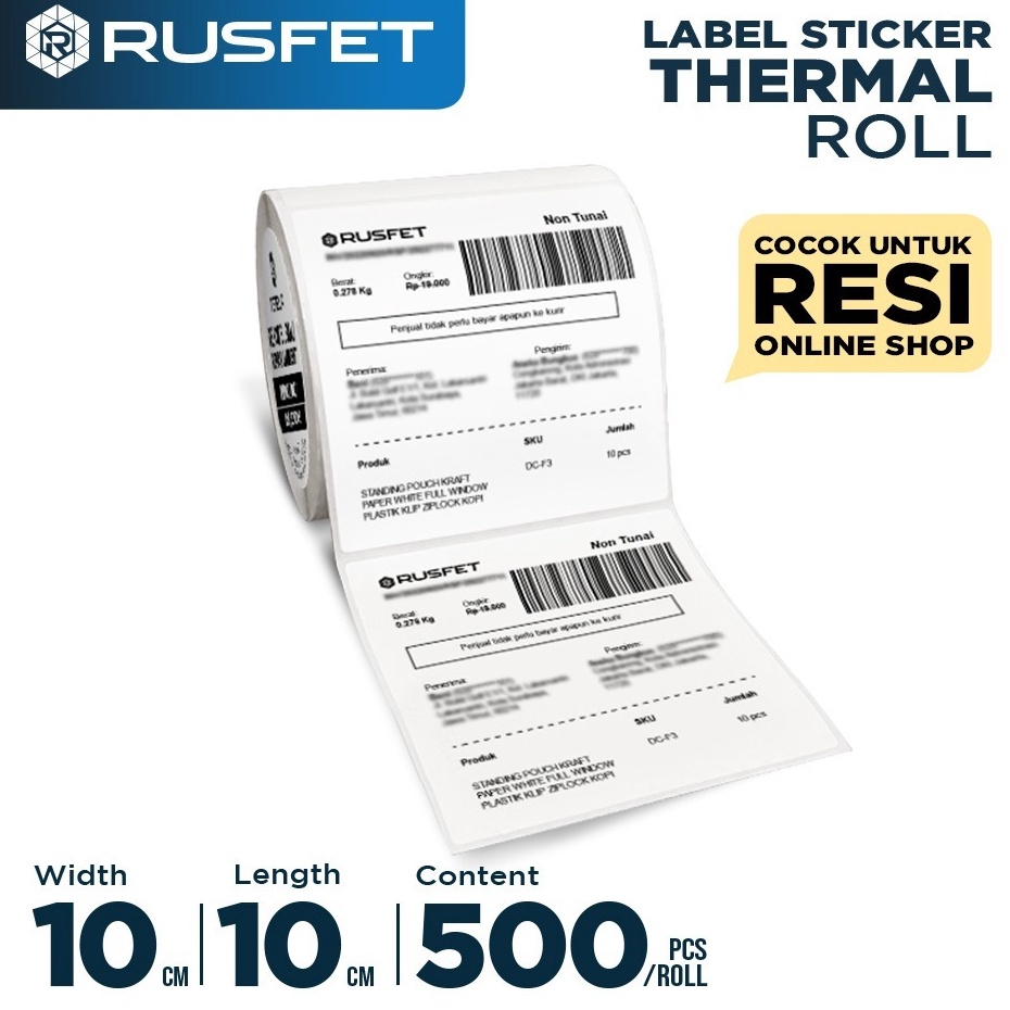 

Stiker Thermal Label Barcode Label Resi 1 x 1mm Resi Thermal