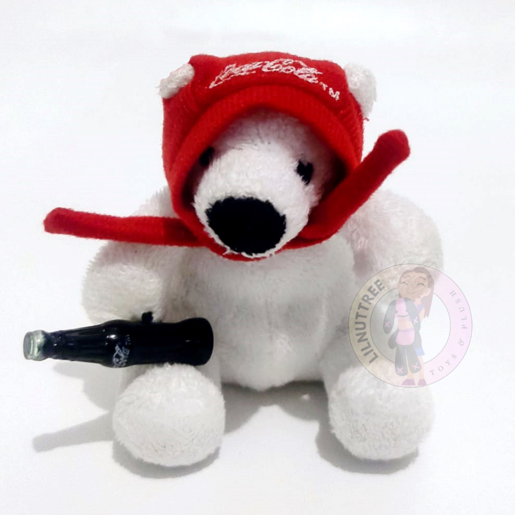 Boneka Polar Bear Beruang Kutub Coca Cola Prize Original Vintage Retro MINI Plush Doll