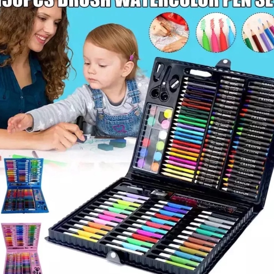 

Crayon Alat Mewarnai Art Set isi 15pcs Koper Pensil Crayon Warna Cat AirPerlengkapan Sekolah Menggambar AnakAlat Warna Krayon Mewarnai Anakanak Spidol Crayon Cat Air Pensil Crayon Koper Warna Lengkap 15pcs