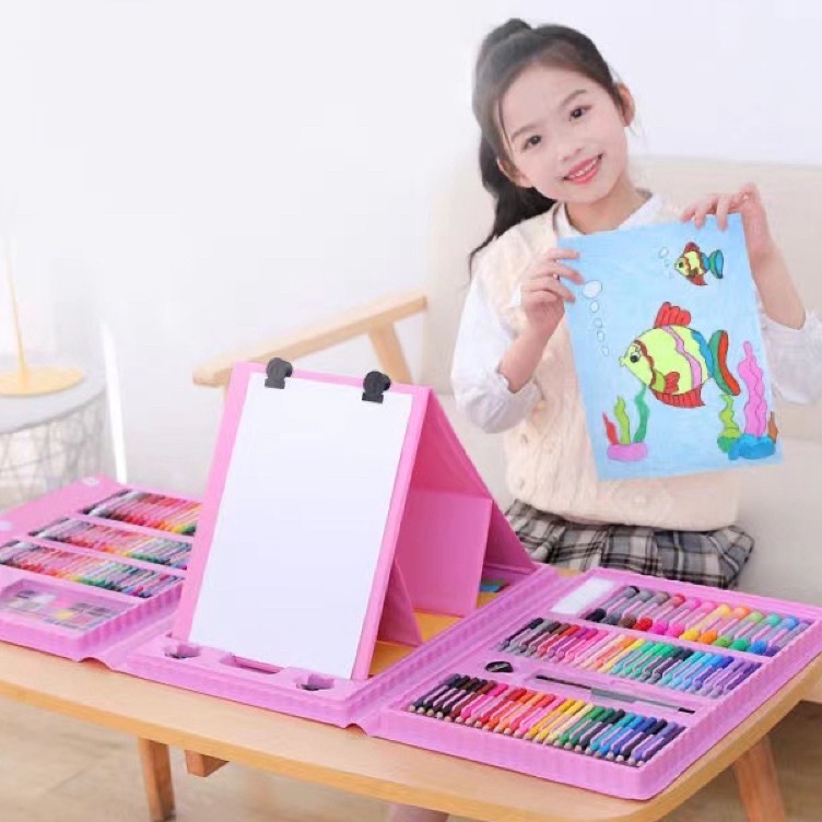 

art set 28pcs alat menggambar melukis mewarnai crayon pensil warna kado anak hadiah anak