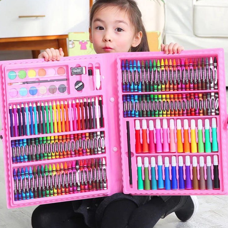 

Terdepan crayon set 15pcs anak cat air mewarnai anak set gambar anak mengganbar anak pensil warna set