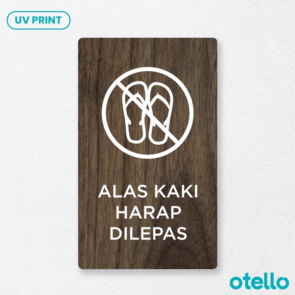 

Produk Keren Sign Papan Alas Kaki Harap Dilepas Sign Board Kayu Print Signage Rustic Keren Sticker Wooden Dinding Tempel