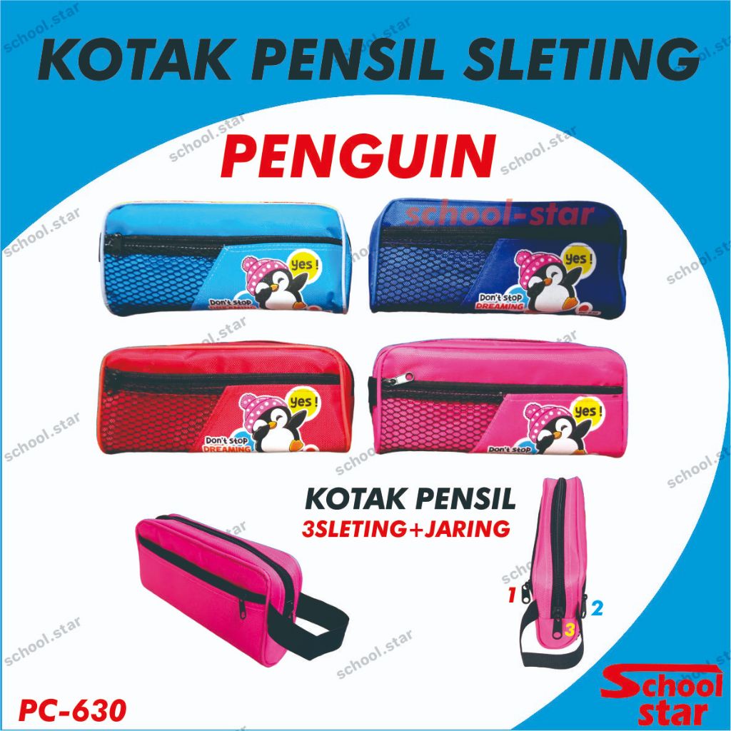 

KOTAK PENSIL SLETING PENGUIN 630 / TEMPAT PENSIL SLETING GAMBAR FANCY ANAK-ANAK