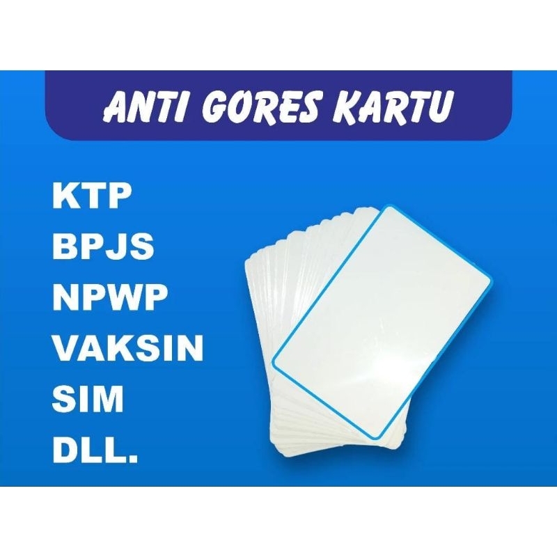 

COVER KARTU PLASTIK KTP BPJS E TOLL ATM DLL ANTI AIR (KING IMPORTIR)