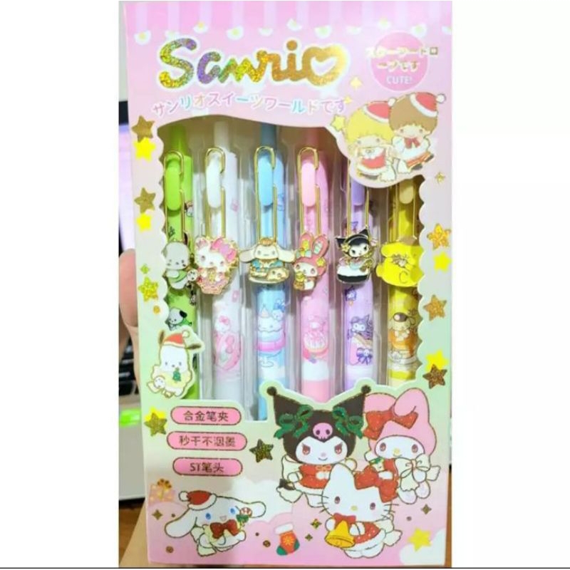 

pulpen gel sanrio/pulpen mekanik karakter lucu unik/ pulpen estetik/pulpen kekinian/harga per pack