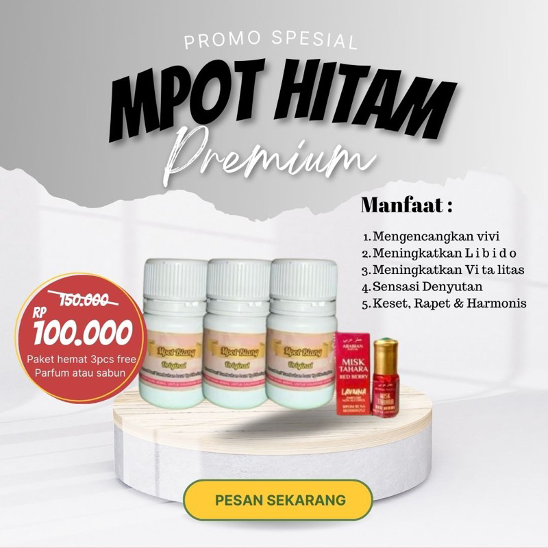 

MPOT premiun 3 botol free parfum misk thahara