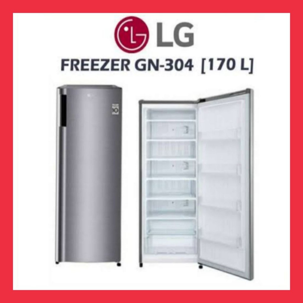 Kulkas Freezer LG 171 Liter GN-INV304SL / Freezer Es Batu LG 6 Rak(Free Ongkir Serang Banten)